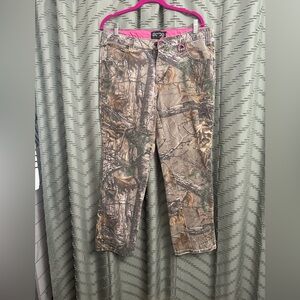 Realtree Camo Cargo Womens Hunting Pants Size 14 Outdoors‎ Pink Shooting